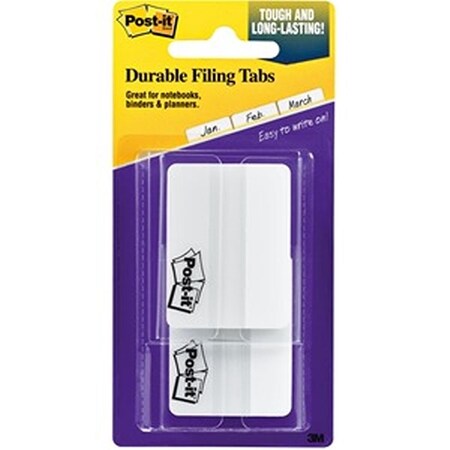 Post-It 2 in. Solid Color White File Tab MMM686F50WH